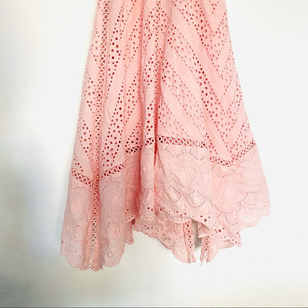 Antonio Melani Nat Eyelet Dress Pink Lemonade Sz 10 - Picture 12 of 14